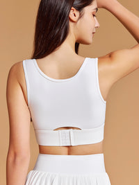 Asymmetric Motion Mesh Sports Bra