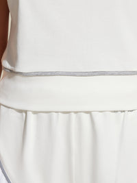 Pleated White Basic Tennis Skirt