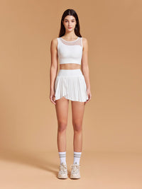 Asymmetric Motion Mesh Sports Bra